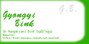 gyongyi bink business card